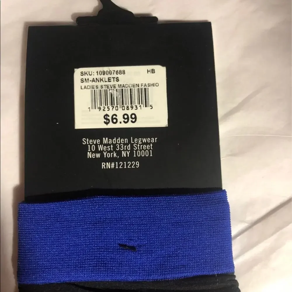 NWT Steve Madden Retro 70's  colorful Disco ankle socks 7 pairs
